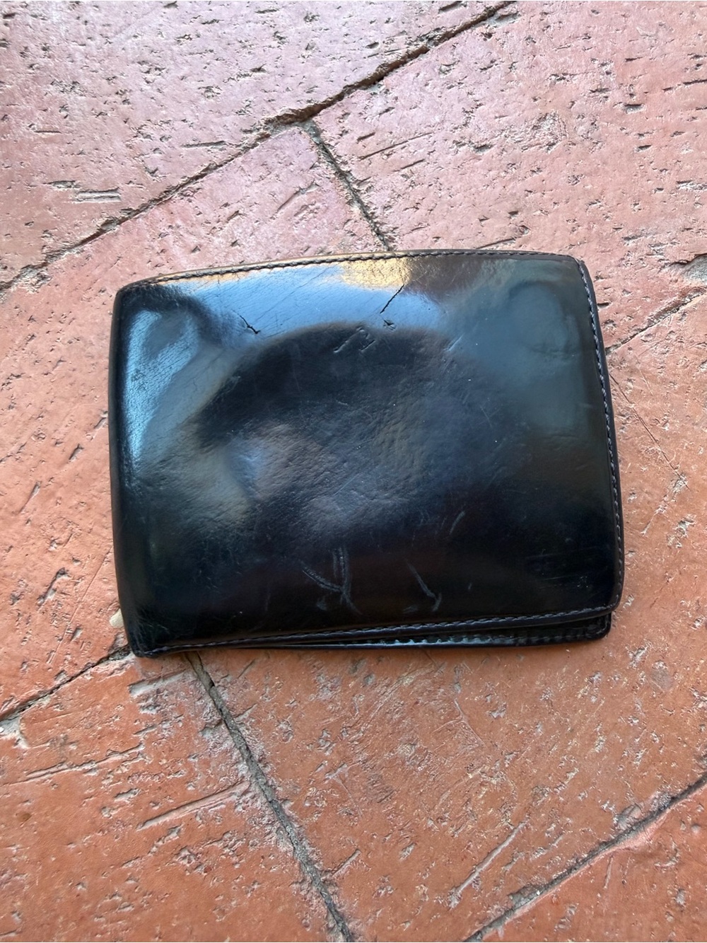 Vintage Coach Black Leather Men's Bifold Wallet